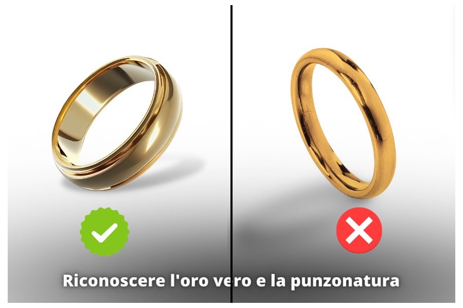 Riconoscere l'oro vero e la punzonatura - Guida completa Riconoscere l'oro vero e la punzonatura - Guida completa